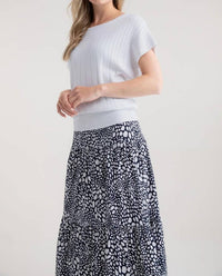 Marble - Wide Neck Short Sleeve Jumper