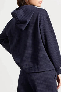 Tribal - Textured Hooded Button Front Jacket