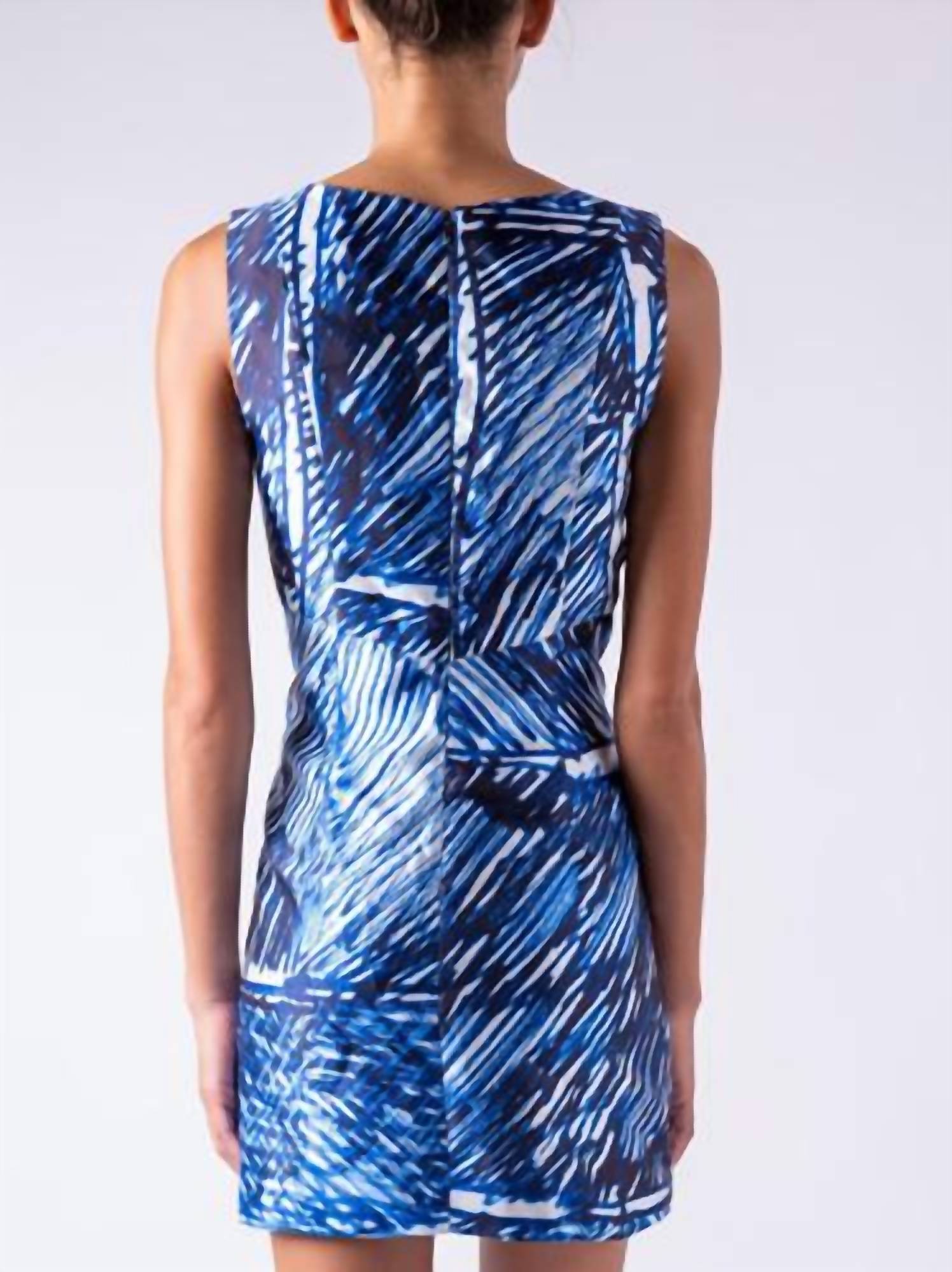 Milly - V Neck Abstract Print Dress