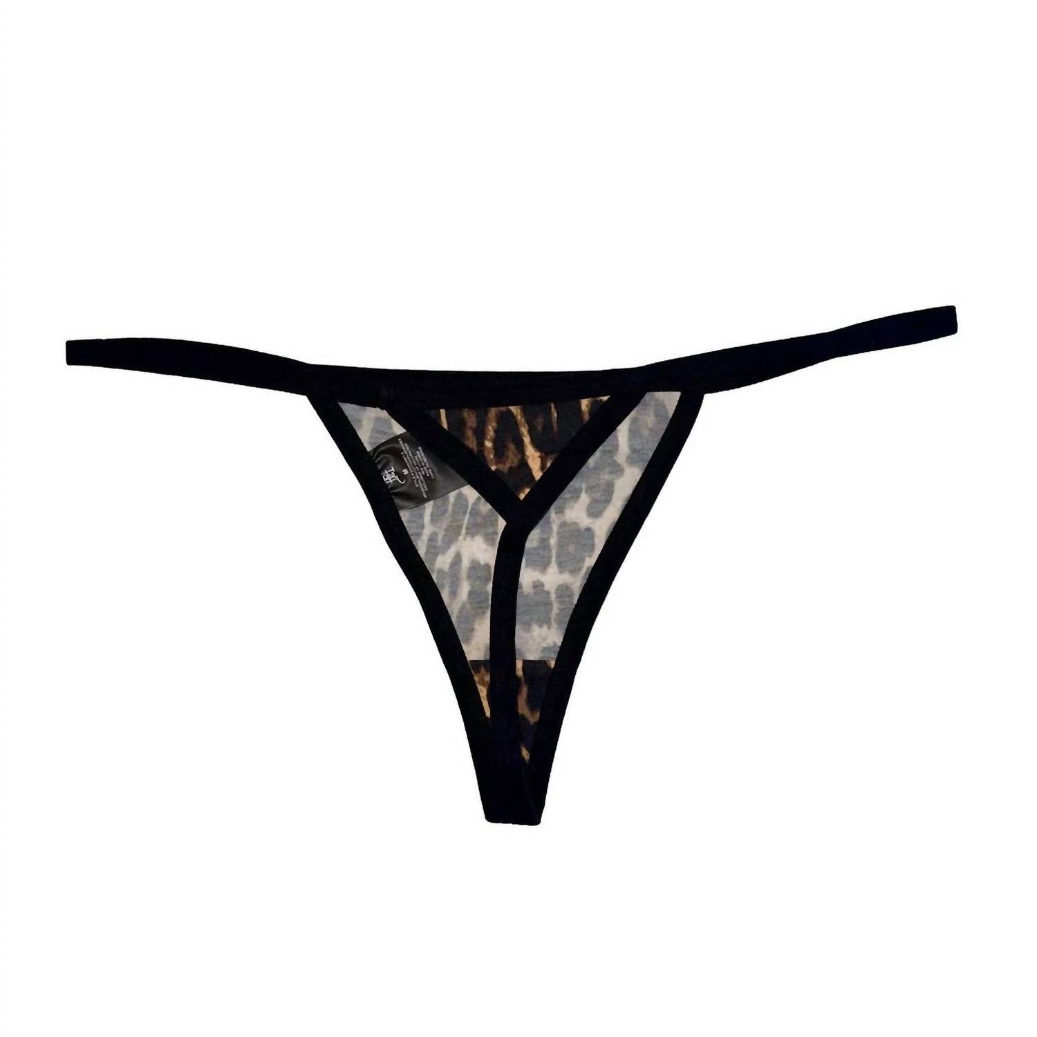 Ed Hardy Leopard G String Panty in multicolor - women's intimate - detail view