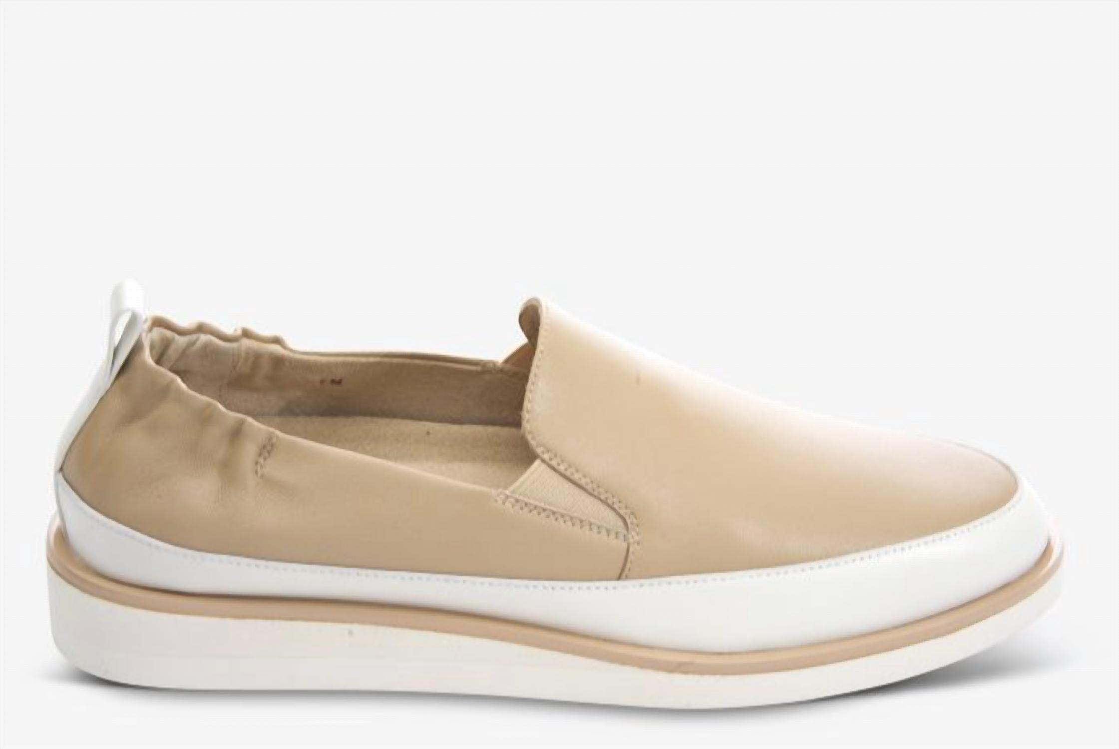 VANELi Women's Quin Leather Slip-on Sneaker in ecru - women's sneaker - detail view