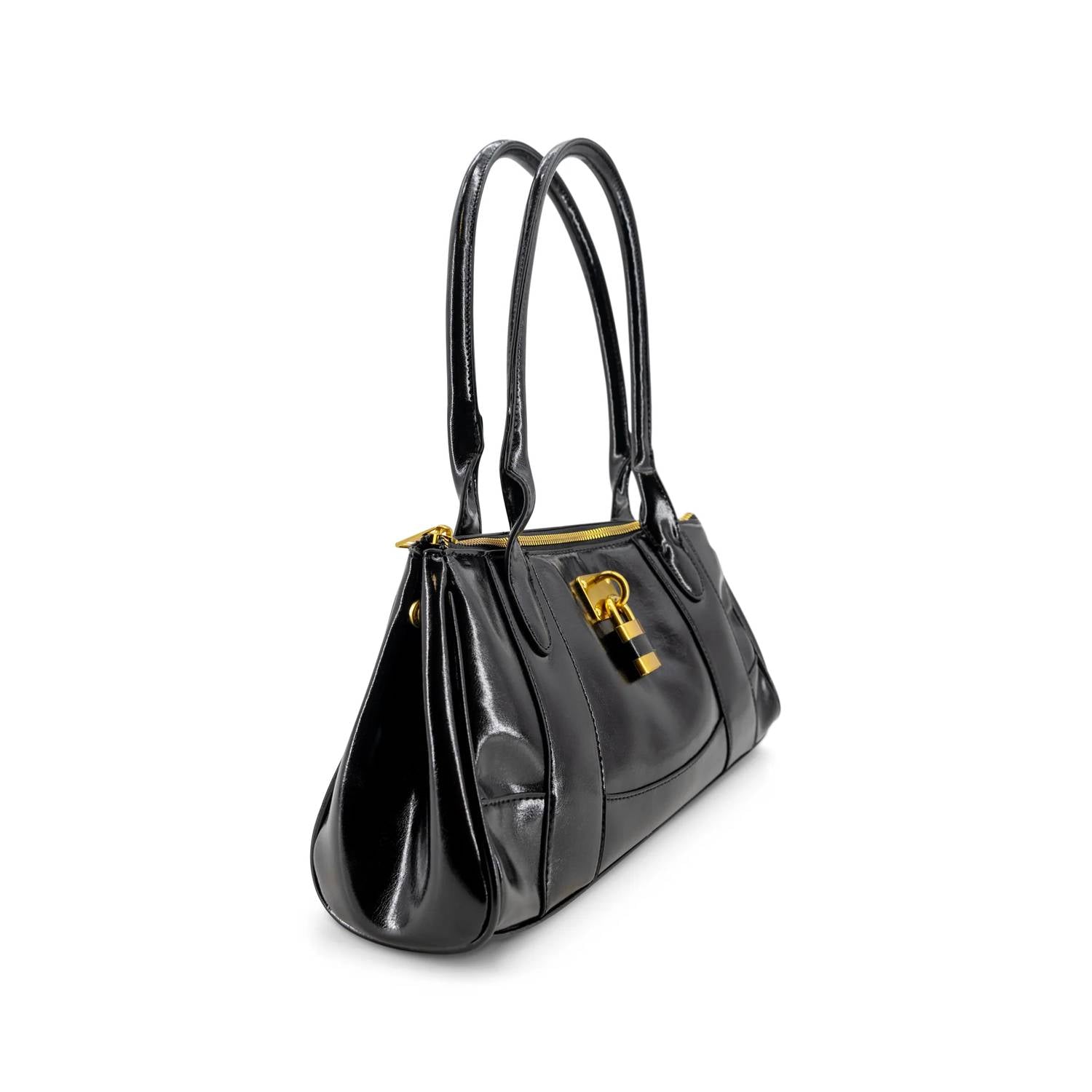 Like Dreams - Women's Pecan Lock East West Shoulder Bag