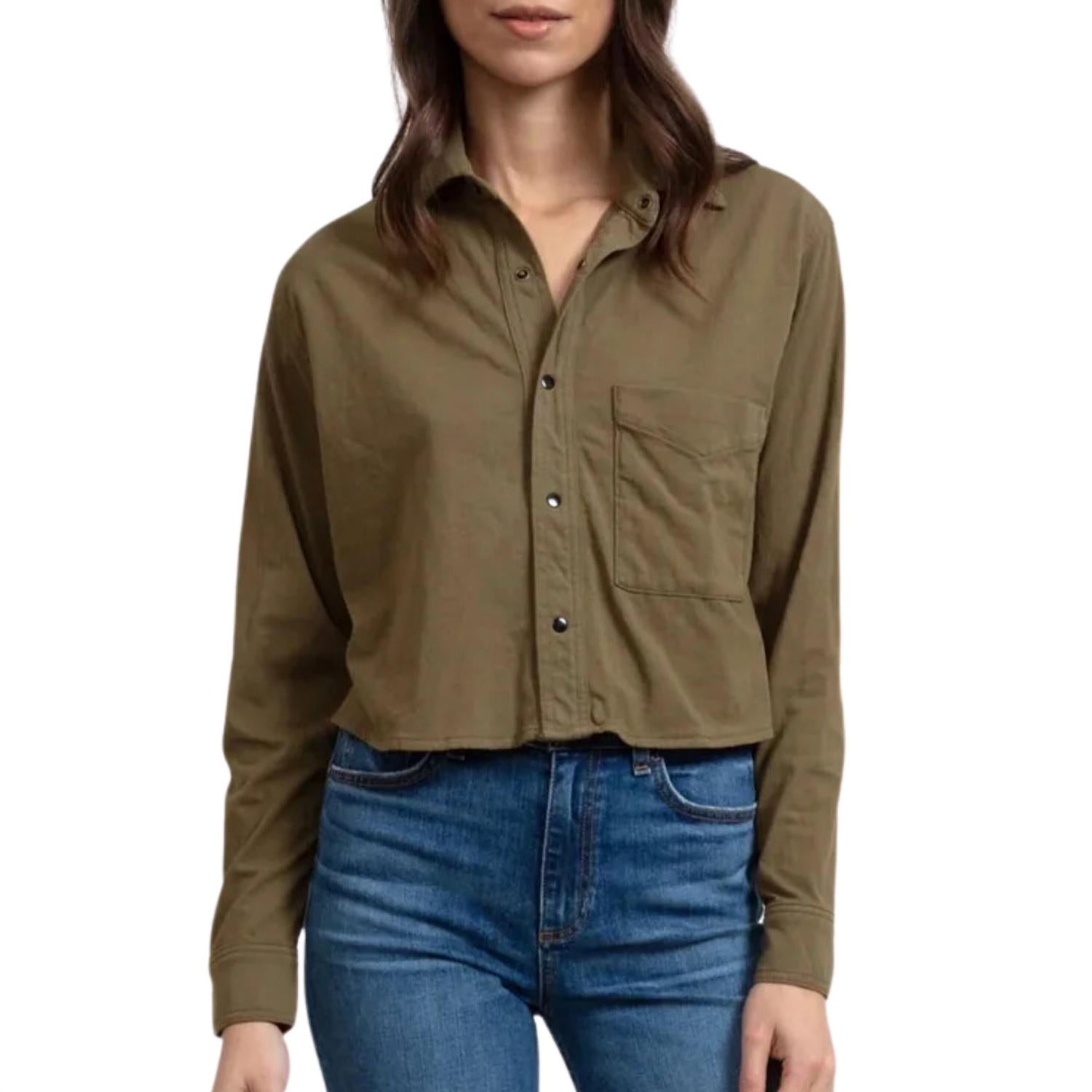 Askk Ny - Women's Cropped Knit Shirt