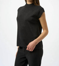 Joseph Ribkoff - Mock Neck Embellished Sleeveless Top