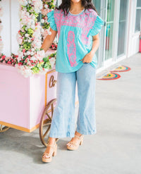 Layerz Clothing - Beck Embroidered Top