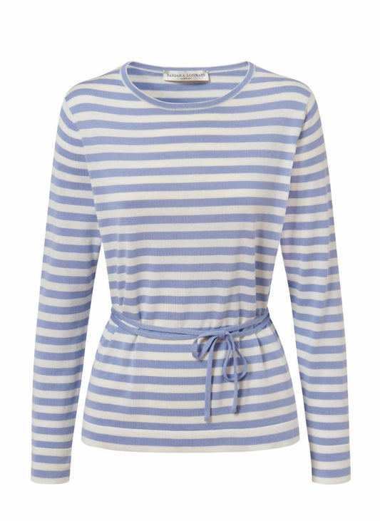 Barbara Lohmann - Women's Bree Stripe Pullover Top with Belt