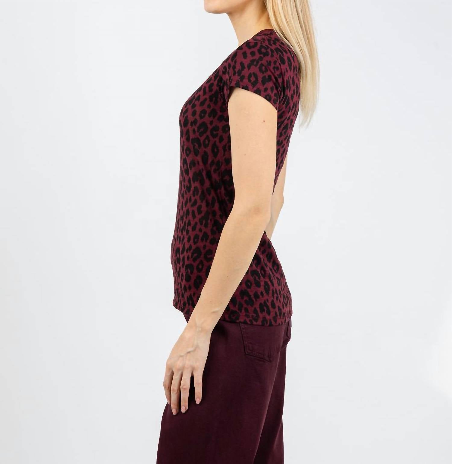 Goldie - Leopard Fauve Ringer Tee