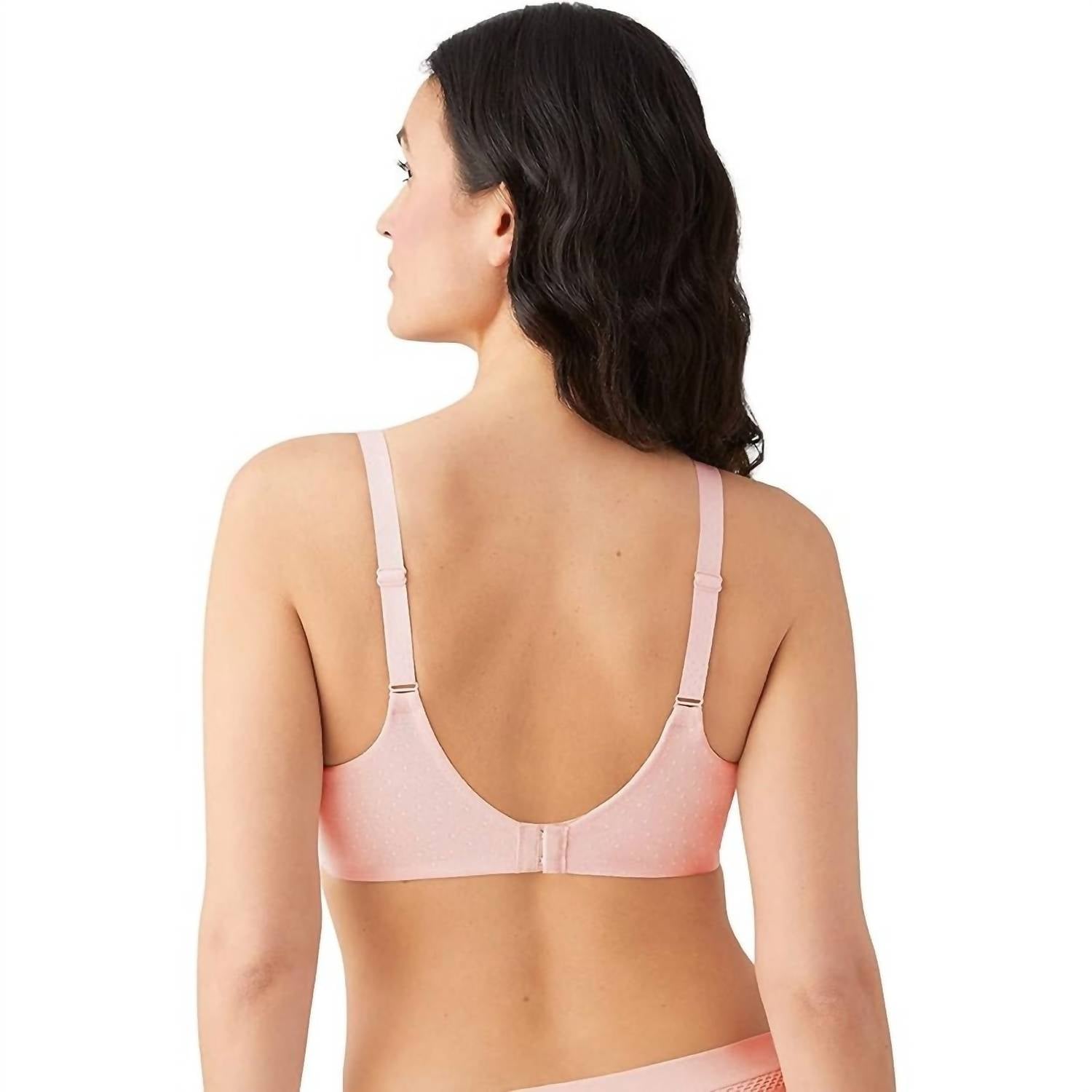 Wacoal - Wacoal Womens 36D Pink Polka Dot Minimizer Unlined Underwire Bra