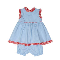 The Oaks Apparel - Girl's Reagan Check Bloomer Set
