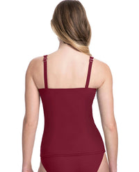 Profile By Gottex - D-Cup Scoop Neck Shirred Tankini Top