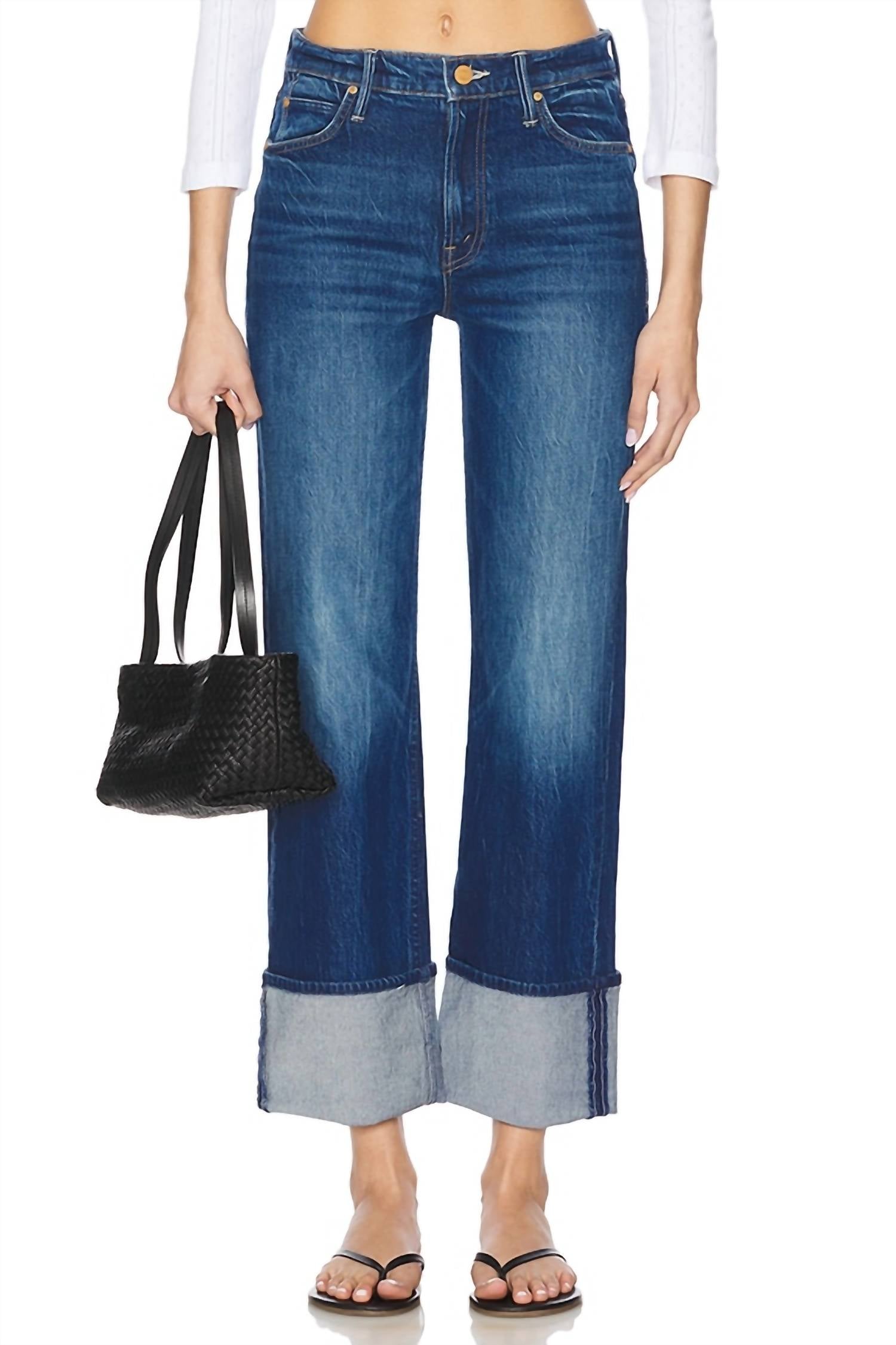 Mother - Checkerboard Duster Flood Cuff Jeans
