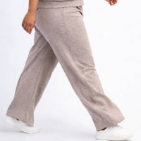 RAE MODE Luxe Curvy Pants in heathered taupe - women's pants - detail view