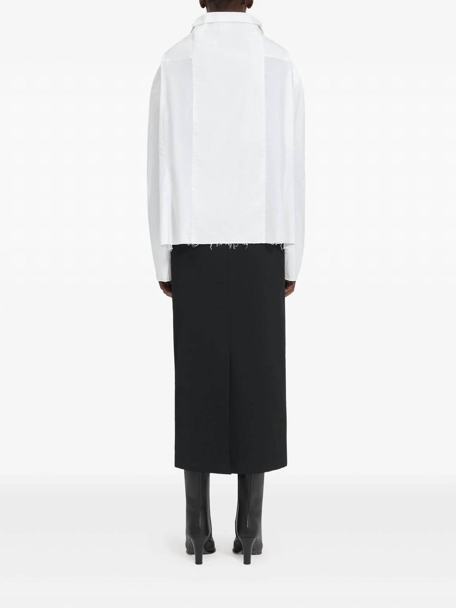 Maison Margiela Women's Long-sleeved Shirt in white - women's long sleeve top - detail view