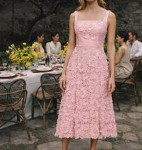 Mestiza New York - Manila Floral Lace Flared Midi Dress
