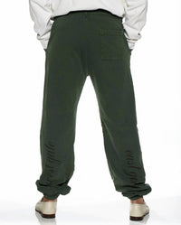 Cloney Bel Air Sweatpant in dark green - men's pants - detail view