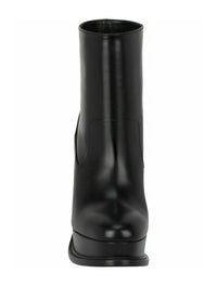 Alexander McQueen Women's Leather Heeled Boots in black - women's shoe - view 4