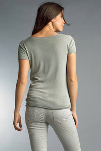 Basic Short Sleeve V Neck Tee