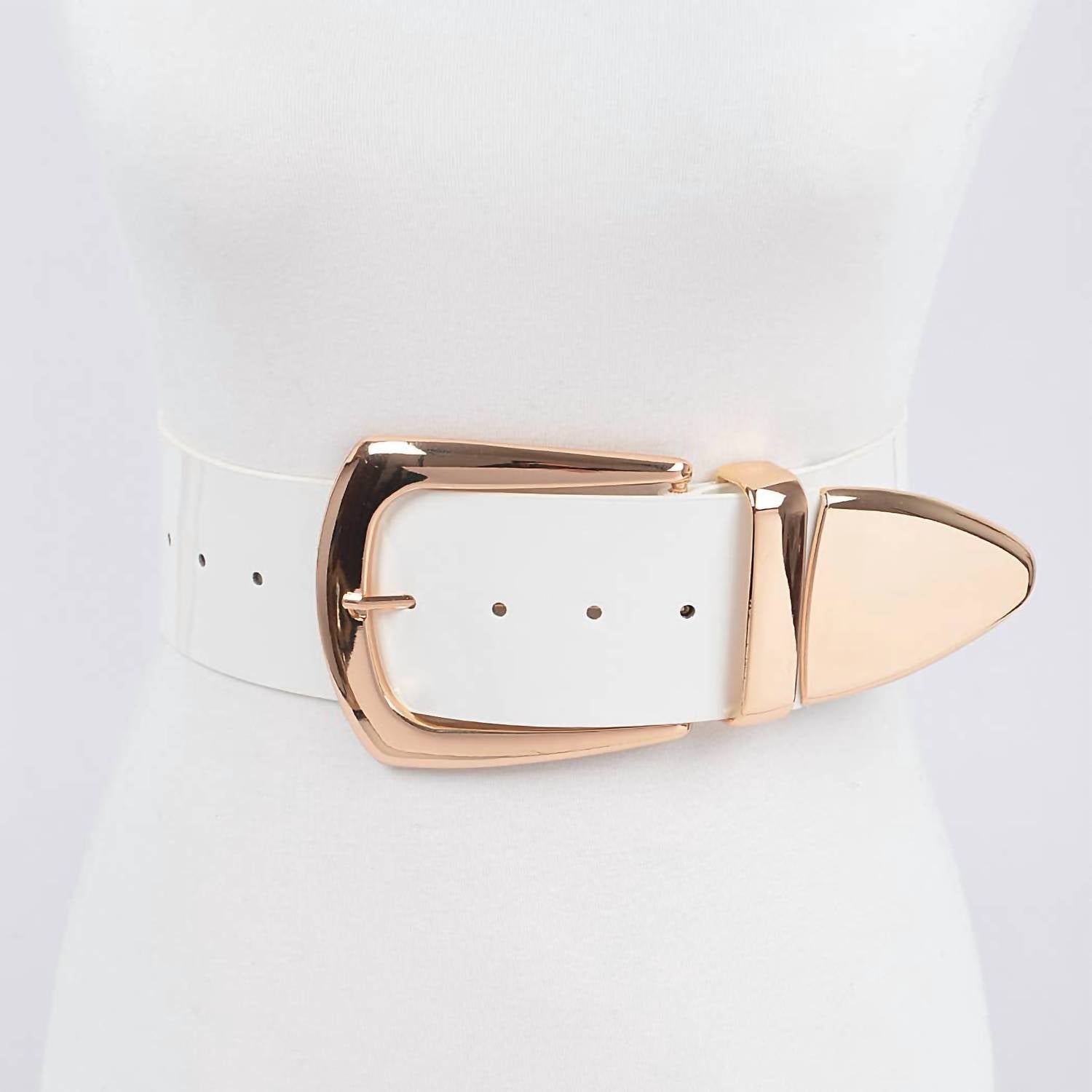 3Am By H&D Accessories - Women's Vegan Patent Leather Wide Belt - Plus