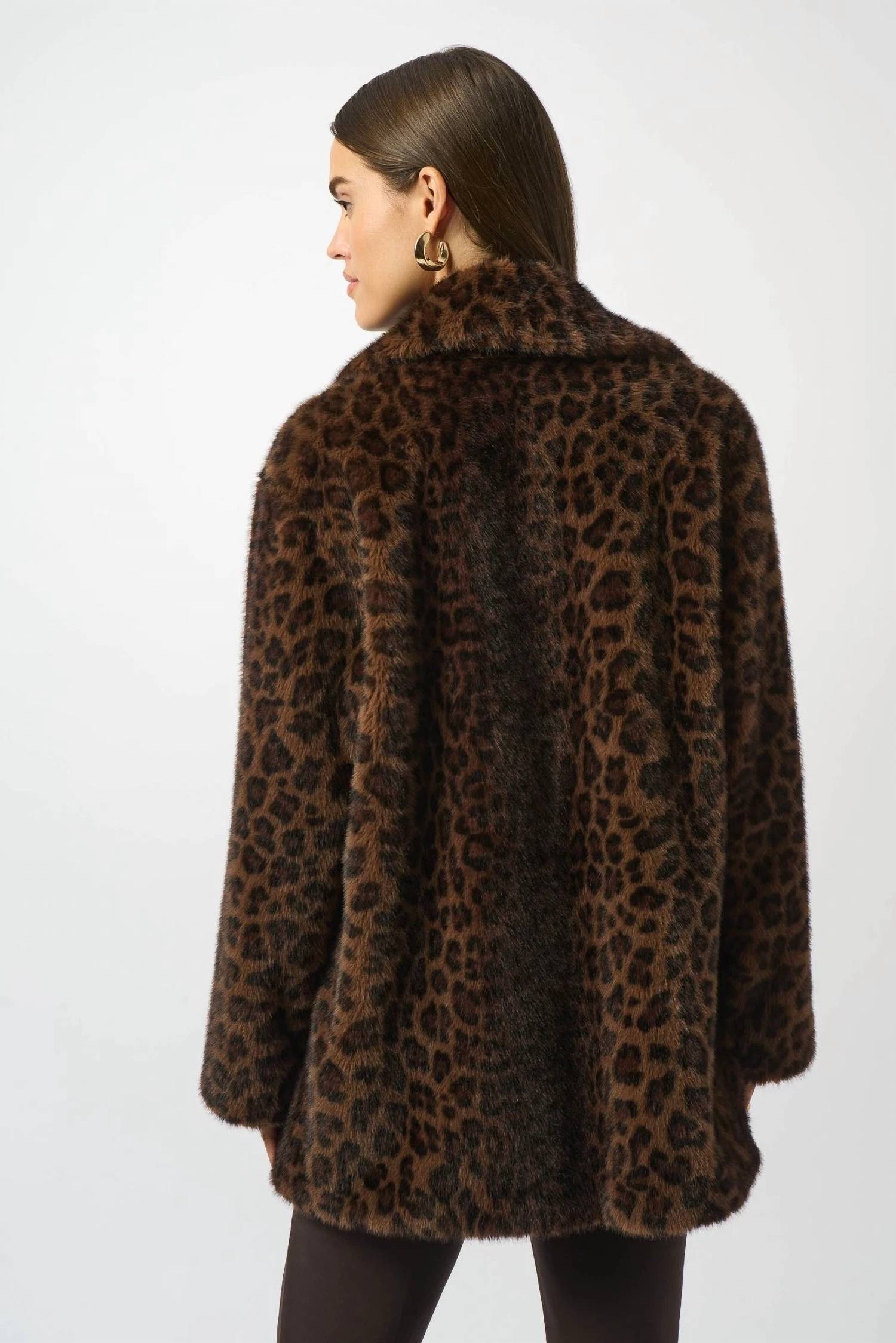 Joseph Ribkoff Double-breasted Coat in leopard - women's jacket - alternate view