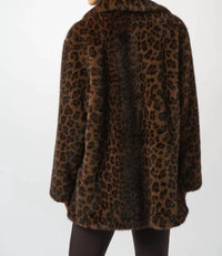 Joseph Ribkoff Double-breasted Coat in leopard - women's jacket - detail view
