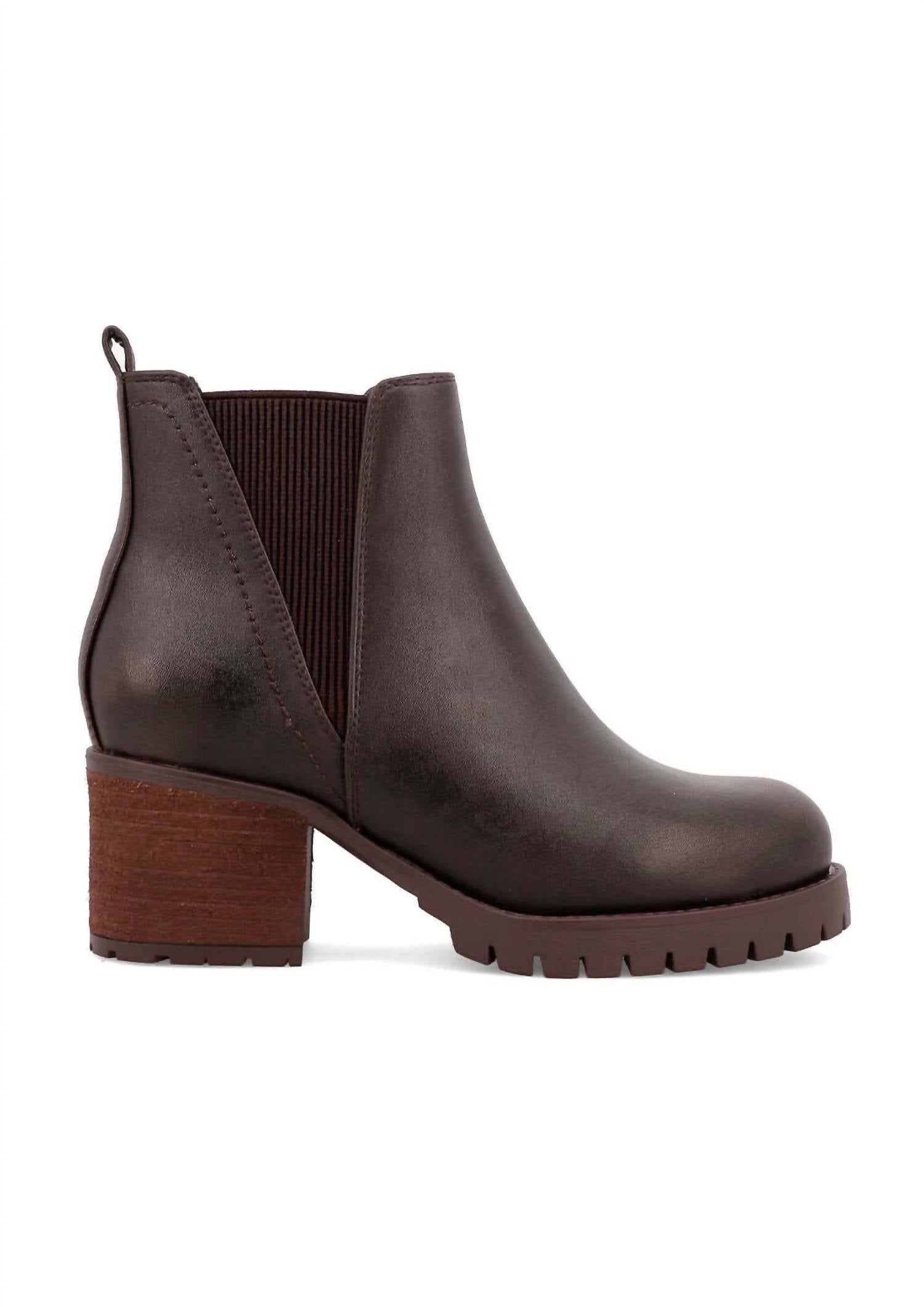 Mia Shoes Women's Jody Bootie in dark coffee - women's shoe
