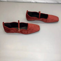 FARM RIO Women's Adjustable Straps Buckle Square Toe Mary Jane Flats in red - women's flats - view 4