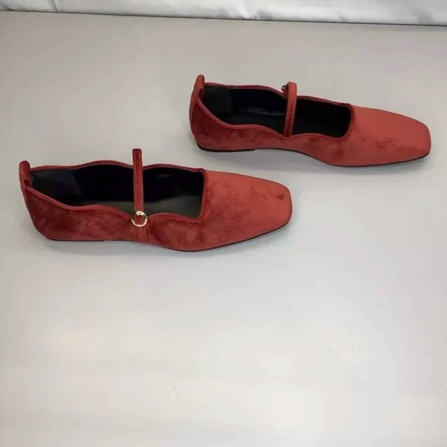 FARM RIO Women's Adjustable Straps Buckle Square Toe Mary Jane Flats in red - women's flats - view 4