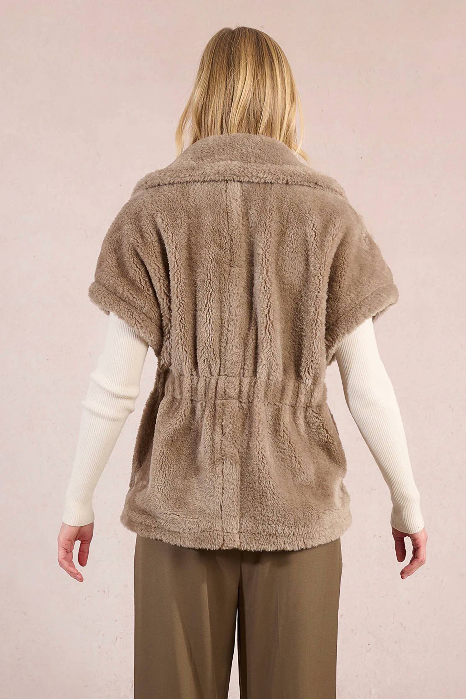 Molly Bracken - Faux Fur Sleeveless Jacket
