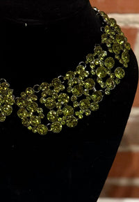 Bling A Gogo Glam Collar Necklace in green - women's jewelry - detail view