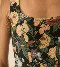 Promesa - Floral Jaquard Tapestry Fit-and-Flare Romper