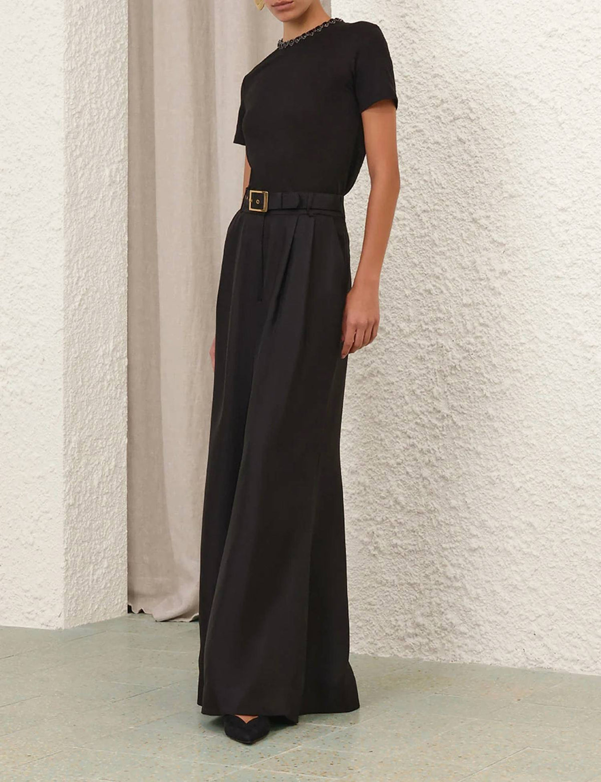 Zimmermann - Short Sleeve Embellished Tee