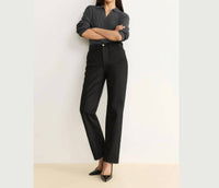 Warp + Weft Women's Ase Stretch Jean in coated noir - women's jeans
