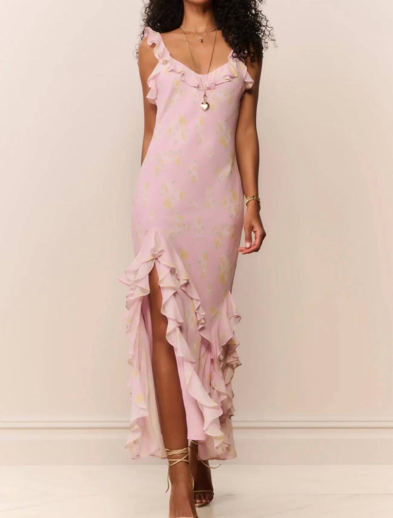Loveshackfancy - Roseline Floral Chiffon Maxi Dress