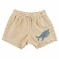 Oh Baby! - Kids Buff Whale Applique Terry Charlie Short