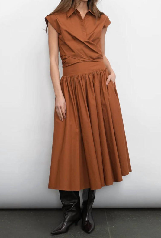 Greylin - Etienne Smocked Waist Gathered Midi Skirt