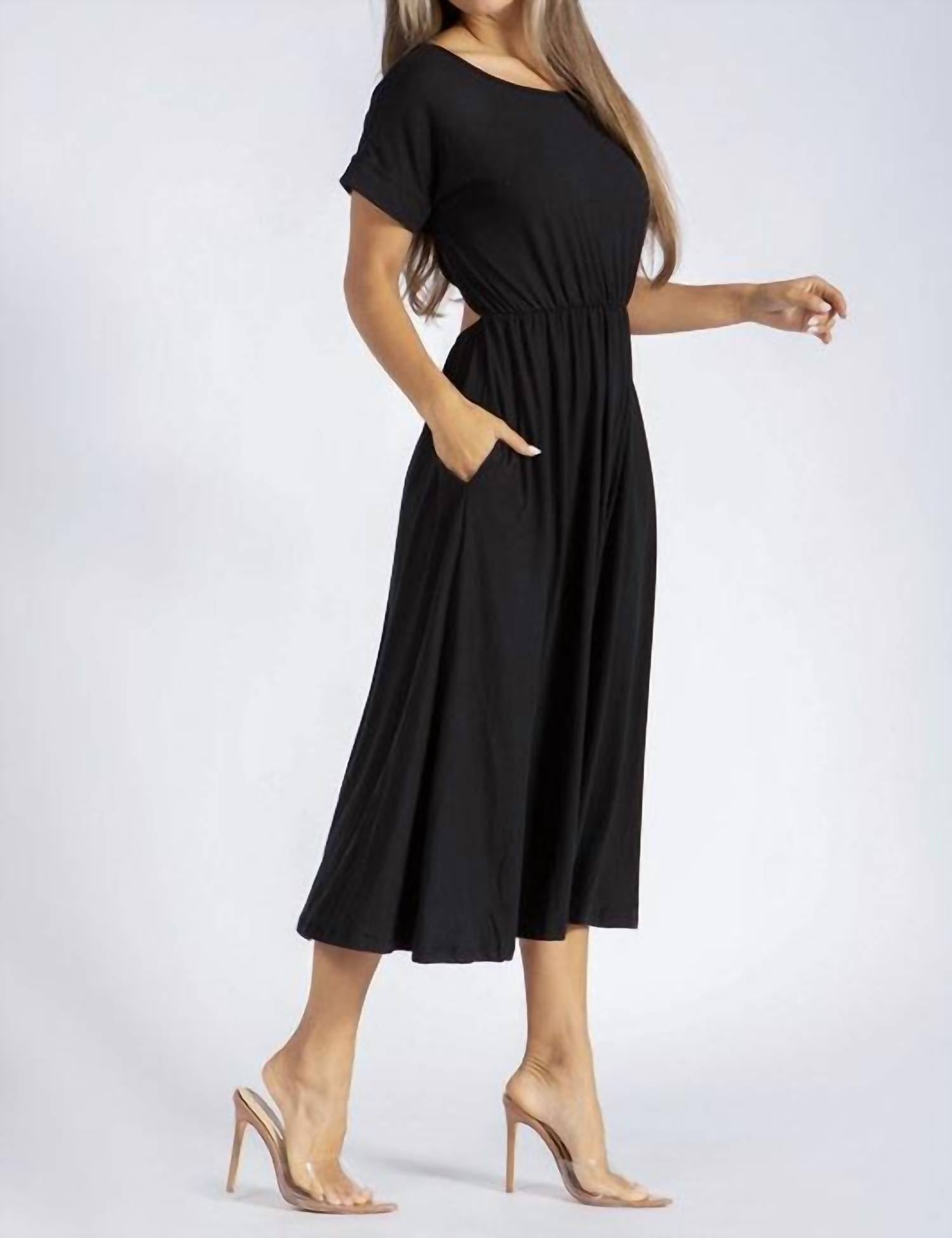 Trendsi - Backless Knot Straps Dress