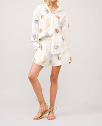 Blue B - Seaside Shell Embroidered Shirt