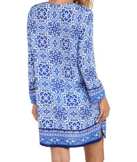 La Blanca - Alboran Sea Lace Up V-neck Tunic Cover Up