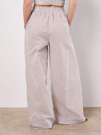 Apricot - Seersucker Pleat Trouser