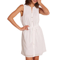 Bella Dahl - Women's Sleeveless Pintuck Shirt Dress