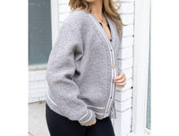 Lavender J - Bruges Baseball Cardigan