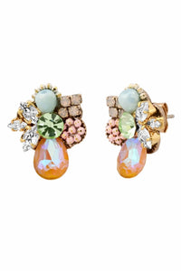 Tai Jewelry - Women's Teardrop Mixed Bead Studs