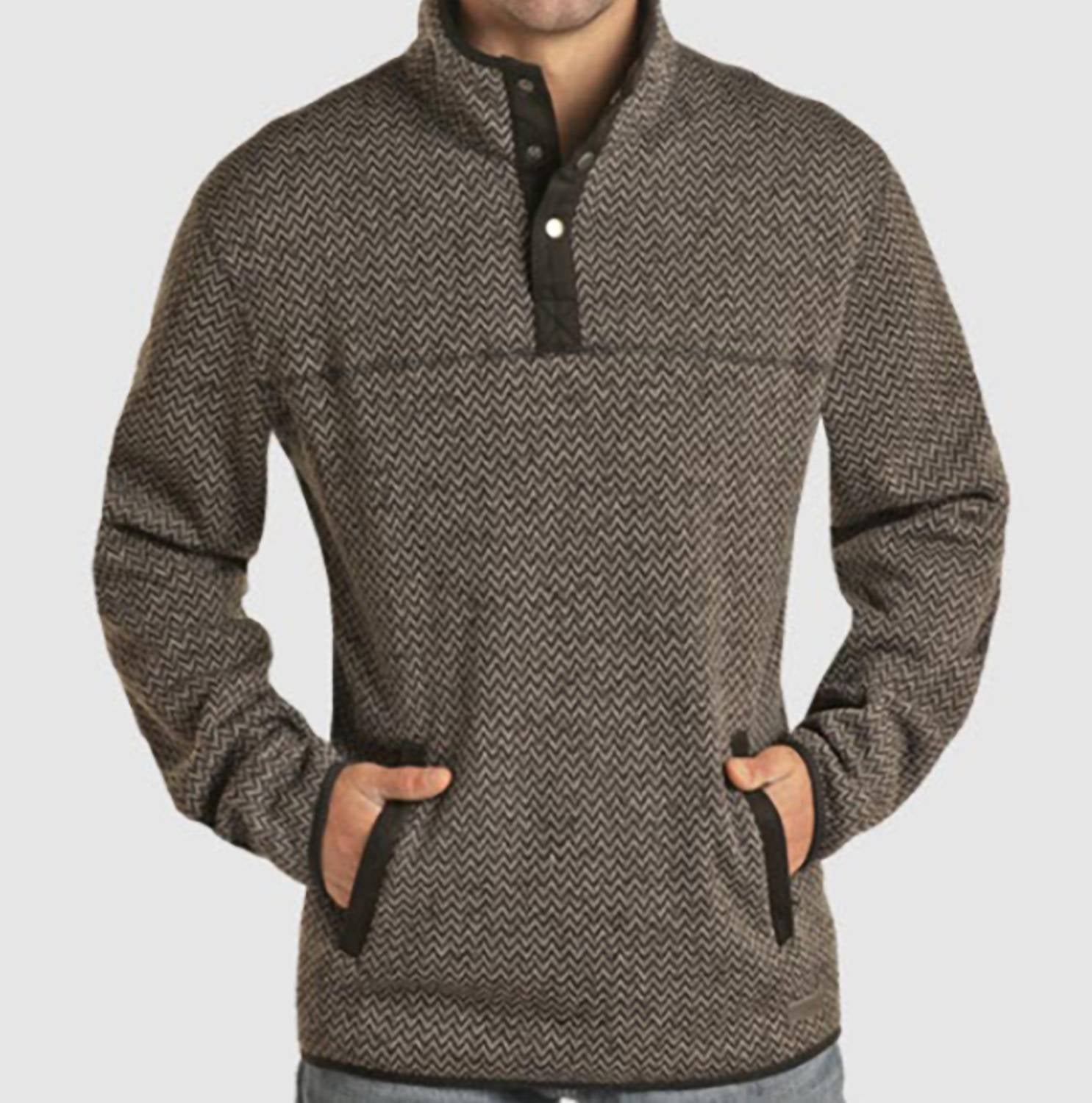 Powder River - Melange Henley Pullover