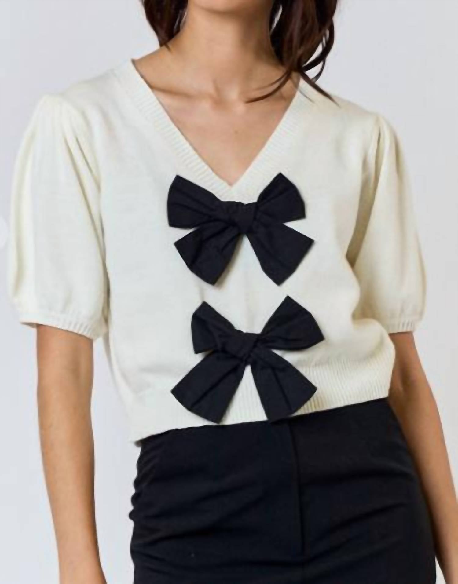 Lalavon - Bow'd Up Sweater