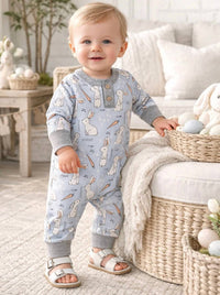 Tesa Babe - Kid's Cottontail Crew Henley Romper