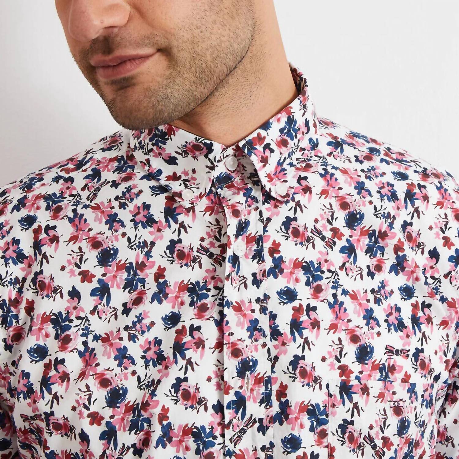 Eden Park - Floral Button-up Polo Shirt