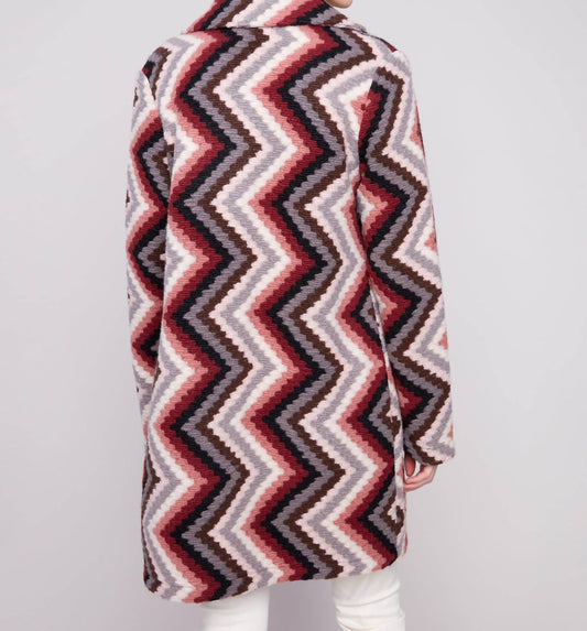 Charlie B - Long Crochet Coat With Button Closure