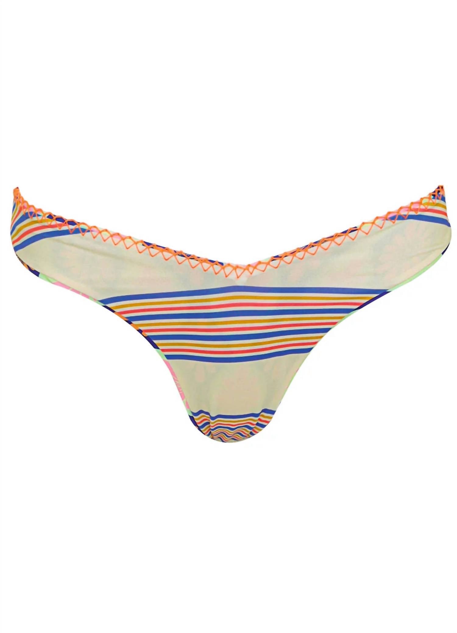 MAAJI Valerya Regular Rise Double V Bikini Bottom in stamped blooms - women's swimwear - view 6