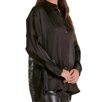 Elan - Button Down Shirt With Lace Back