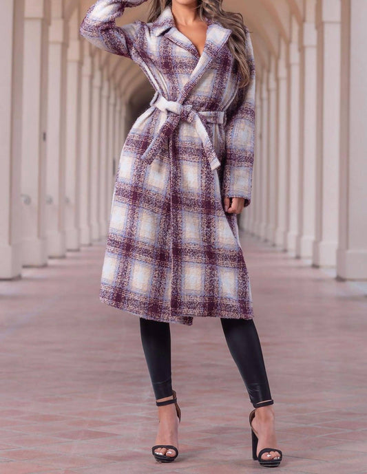 Little Secret Of Mine - Plaid Tweed Coat
